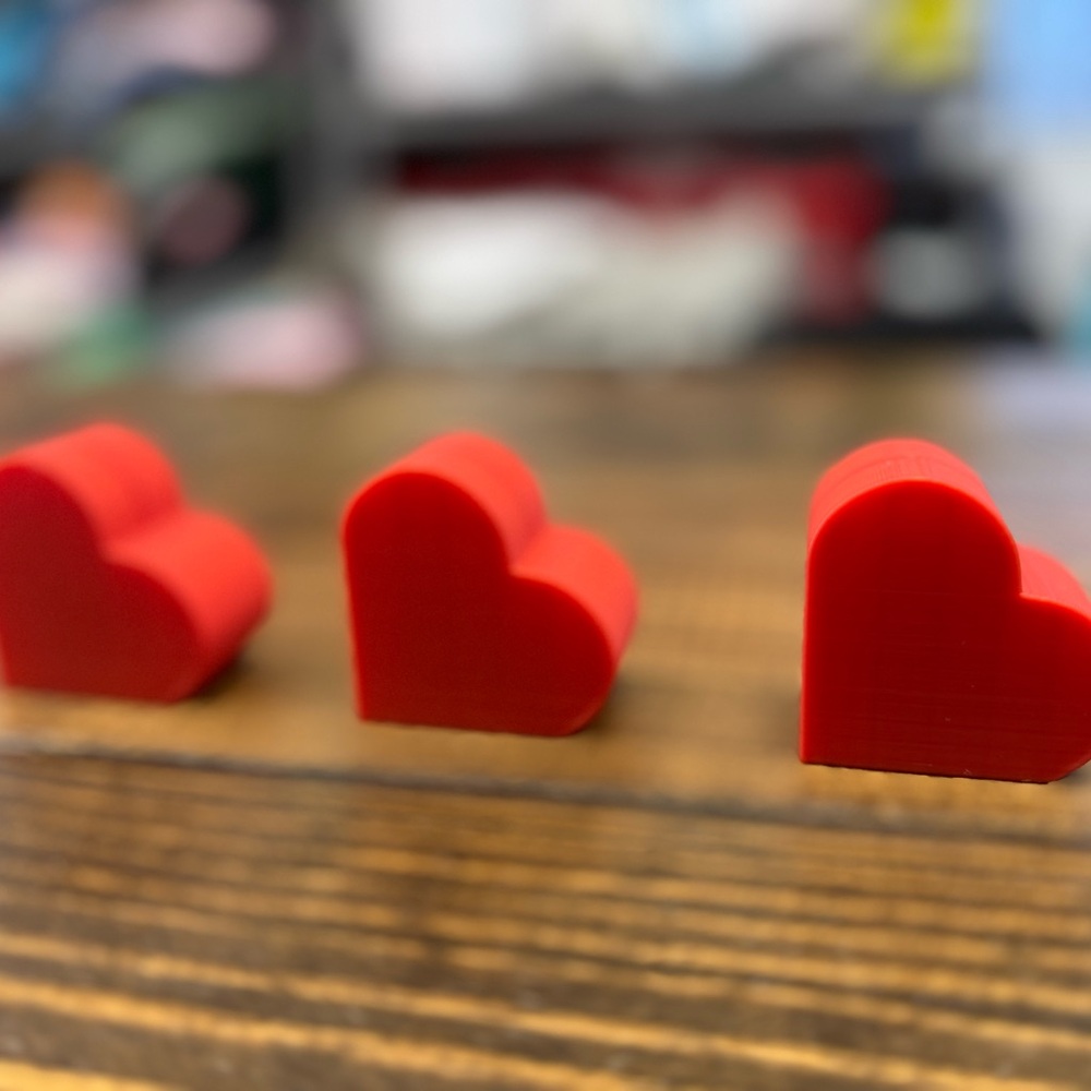 Red Heart-Shaped Photo Holders